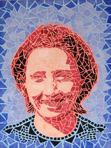 portrait d'Ariane en mosaique d'aprs une photo